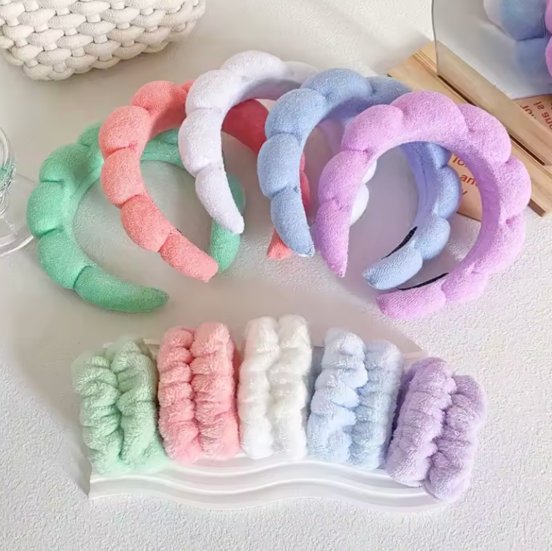 💅 Luxury Fiber Spa Headband & Wristband Set 💅