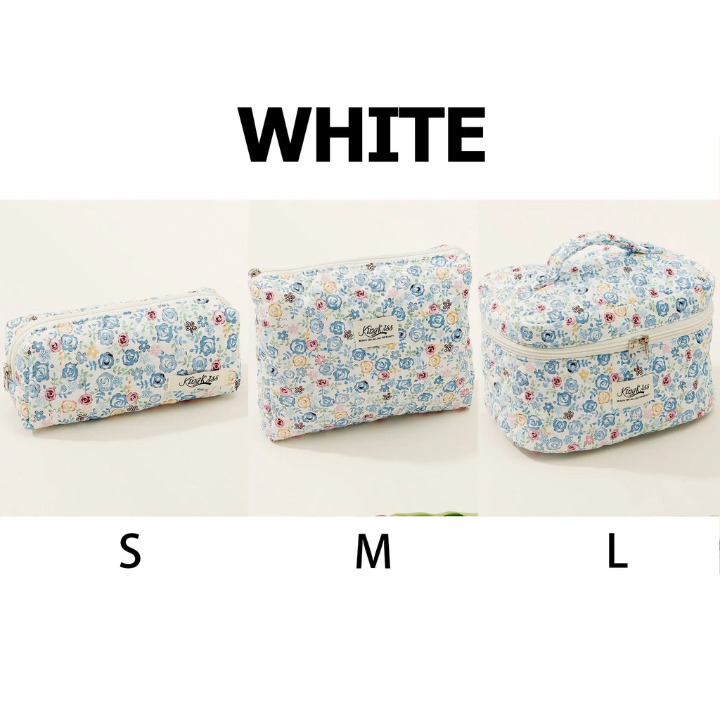 ✨ Cute Quilted Cotton Makeup Bag ✨