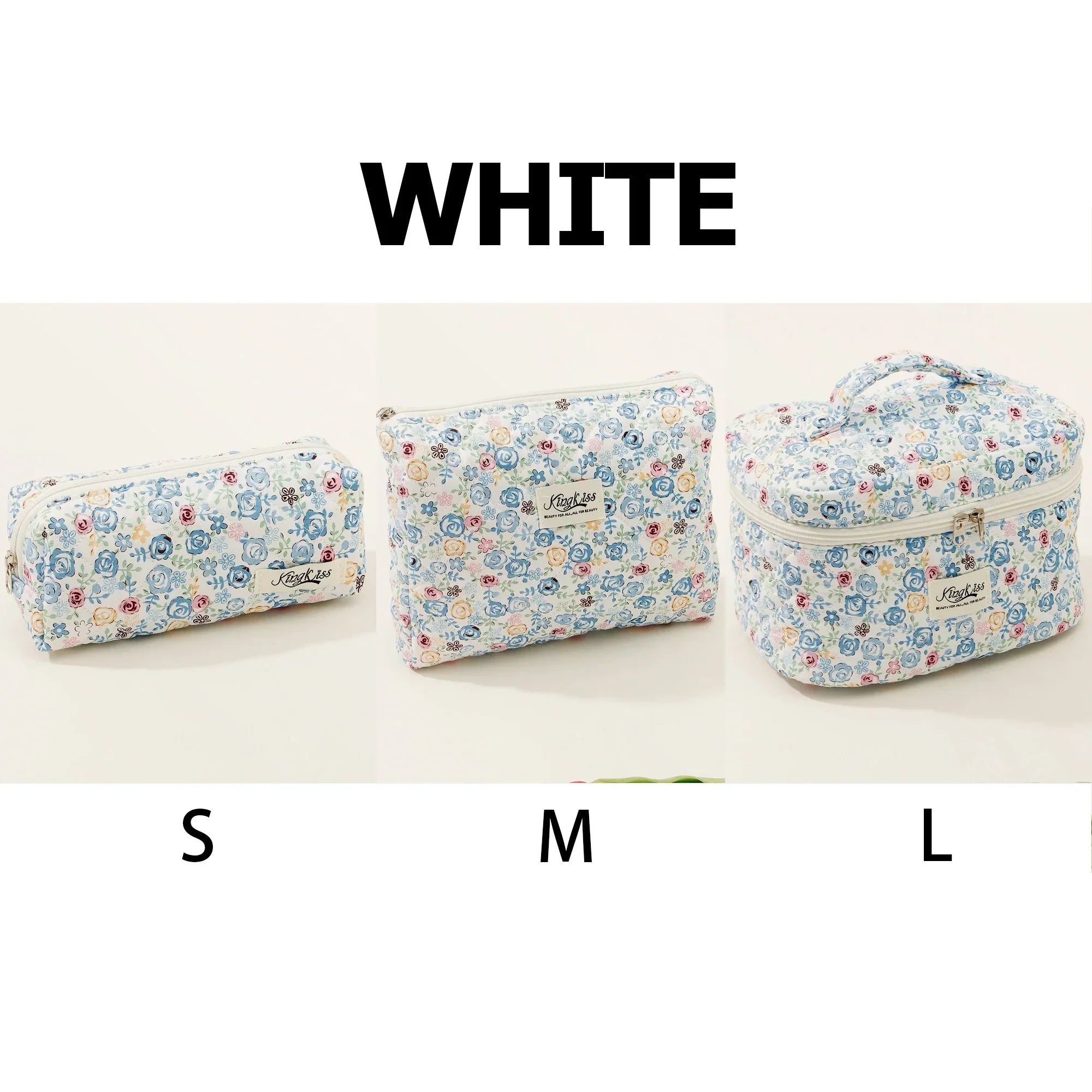 ✨ Cute Quilted Cotton Makeup Bag ✨